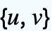 {u,v}