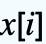 x[i]
