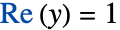 Re(y)=1