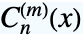 TemplateBox[{n, m, x}, GegenbauerC]