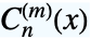 TemplateBox[{n, m, x}, GegenbauerC]