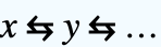 x⇆y⇆...