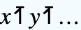 x⥘y⥘...