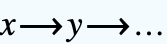 x-->y-->...