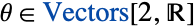 theta in Vectors[2,R]