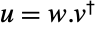 u=w.TemplateBox[{v}, ConjugateTranspose]