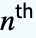 n^(th)