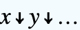 x⌄︀y⌄︀...