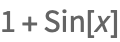 1+Sin[x]