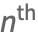 n^(th)